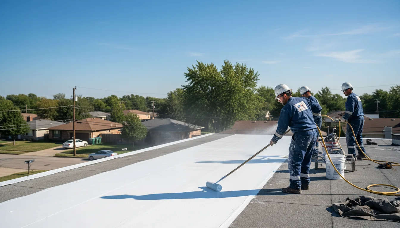 Commercial roof coating in Mclean, IL near me